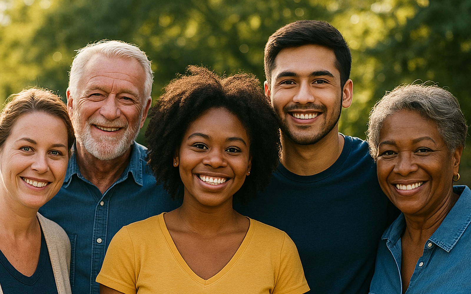 Small group engaging in the community
